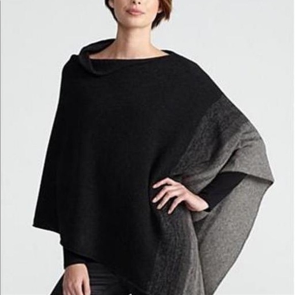 Eileen Fisher Accessories - EILEEN FISHER Yak/Wool/Silk Ombré Poncho